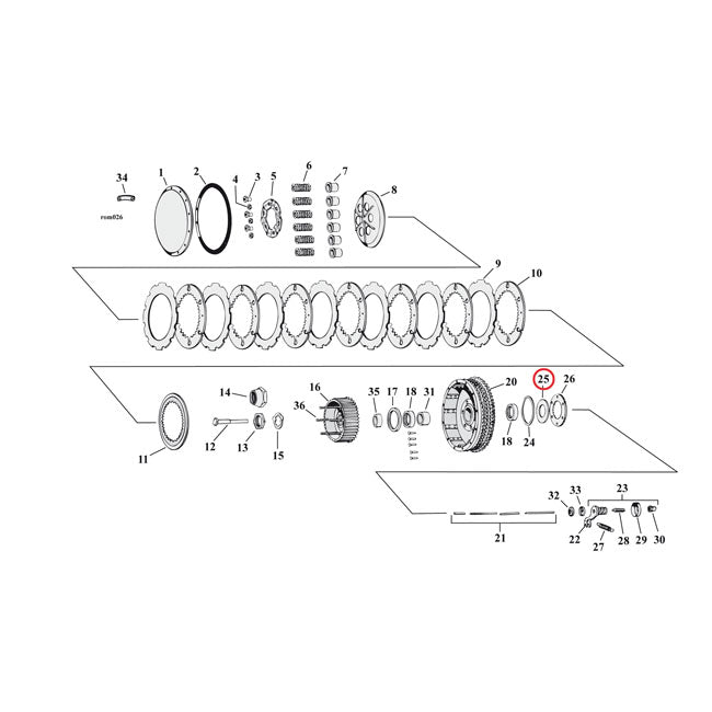 Washer Clutch Hub Bearing 0955 Inch For 52-70 K