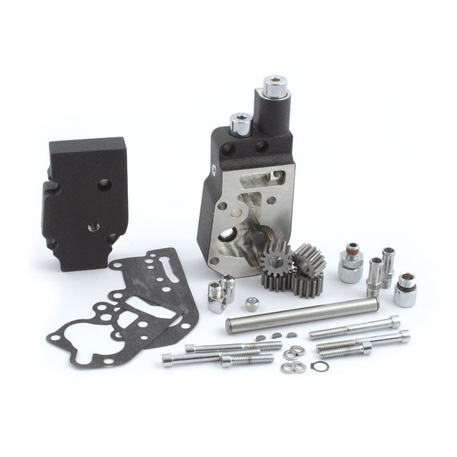 Flow Pro 1 Billet Oil Pump Kit Black With Bottom Feed For 92-99 Evo B.T. NU