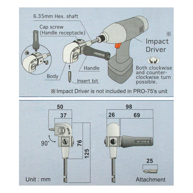 Pro-75 L-Drive For Electric Drill