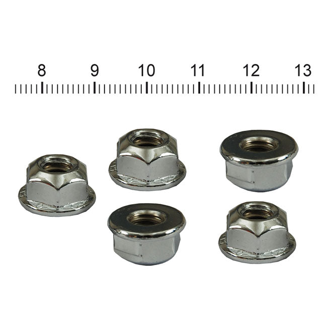 1/4-20 Flanged Lock Nut Chrome