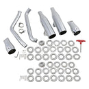 2-2 Staggered Exhaust System Chrome