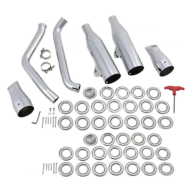 2-2 Staggered Exhaust System Chrome