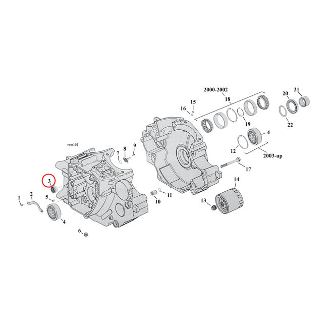 Camshaft Needle Bearing Inner Front/Rear For 99-06 TCA/B