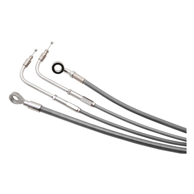 Apehanger Cable / Line Kit 14 Inch Stainless For 00-06 FLST/C/F/N (NU)