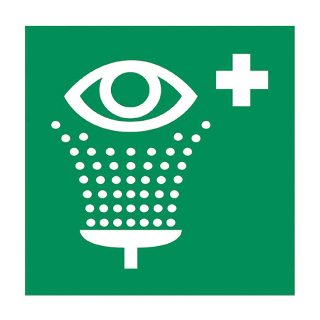 Eyewash Sticker Green Cross