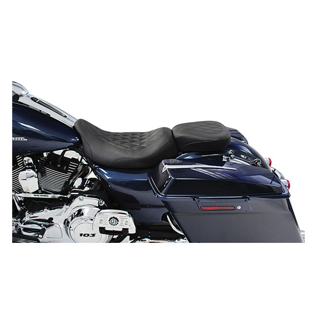 Wide Tripper Solo Seat Diamond Black For 08-21 Touring