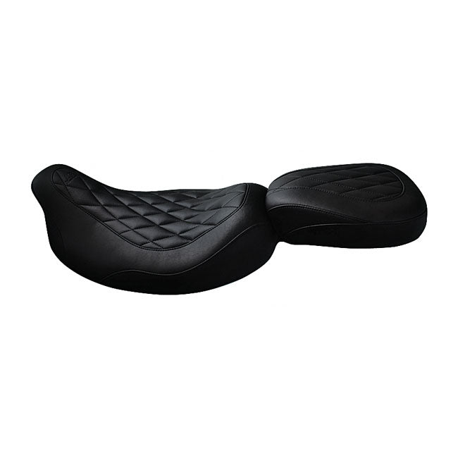 Wide Tripper Solo Seat Diamond Black For 08-21 Touring