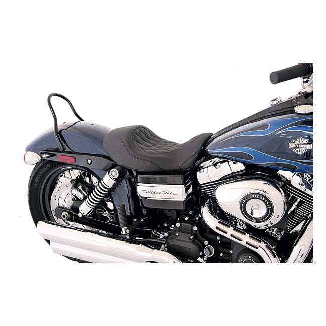 Wide Tripper Forward Solo Seat Black Diamond For 06-17 Dyna (Excl. 14-17 Fat Bob) (NU)