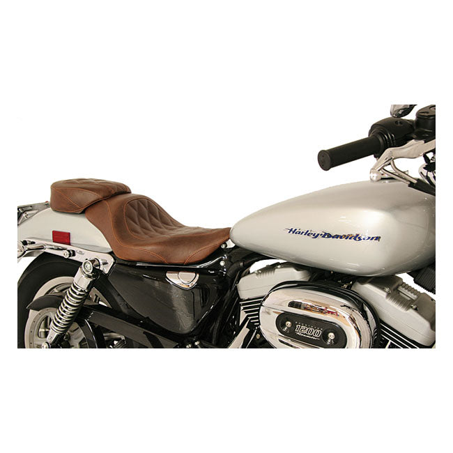 Wide Tripper Solo Seat Diamond Brown For 04-21 XL (Excl. 07-09 XL)