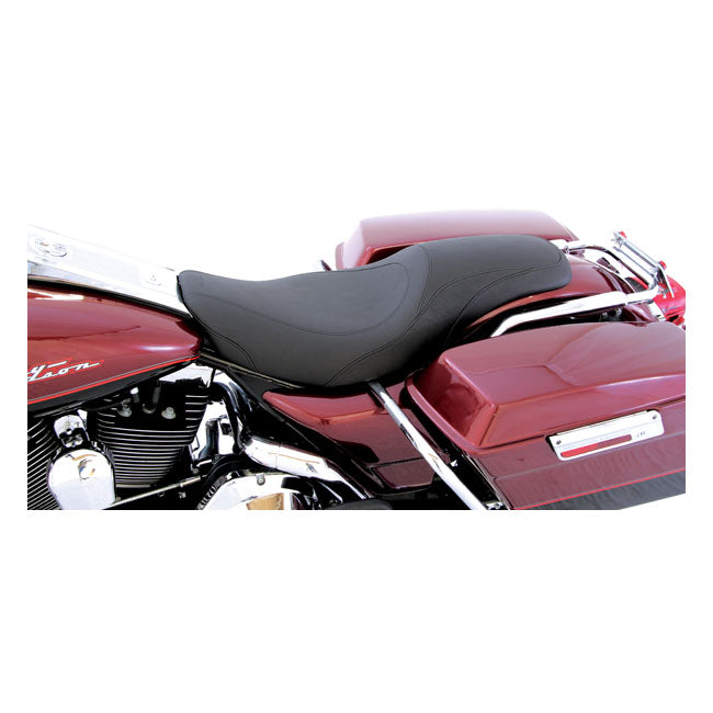 Tripper Fastback 2-Up One-Piece Seat 12 & 7 Inch  Black For 97-07 FLHR