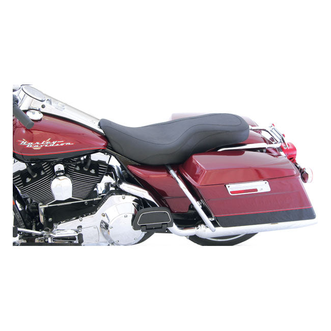 Wide Tripper 2-Up One-Piece Seat Black For 97-07 FLHR