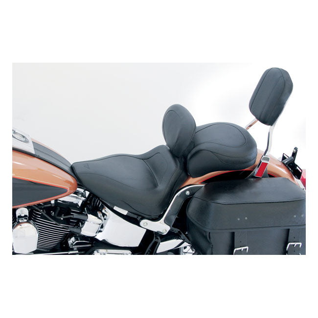 Sport Touring Solo Seat, With Rider Backrest Black For (00-15 Softail With 150 Tire, Excl. Deuce) 05-15 FLSTN