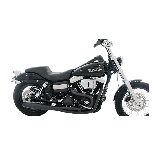 Fastback 2-Up Seat Black For 06-17 Dyna (NU)