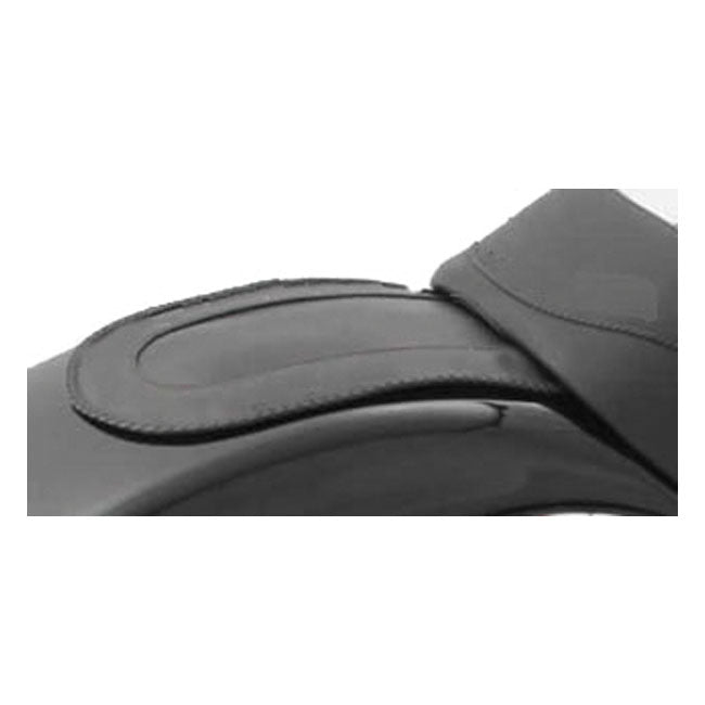 Rear Fender Bib Plain With Braided Edges Black For 06-17 Softail with wide tire and Mustang solo seat (NU)
