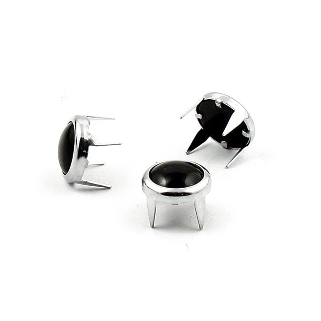 Decorative Studs Chrome With Black Pearl