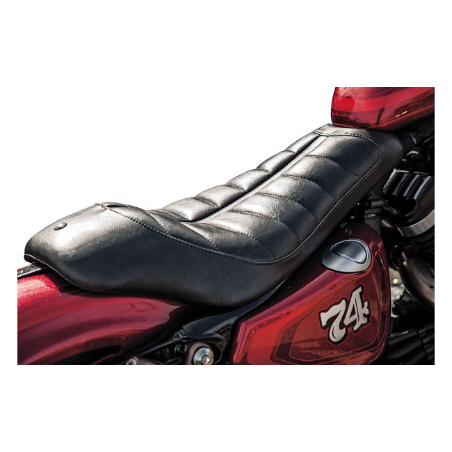 Enzo Solo Seat Black For 04-21 Sportster Excl. XL48, 4.5 Gallon Tanks