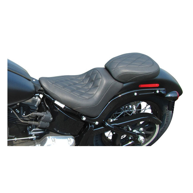 Wide Tripper Solo Seat Diamond Black For 11-13 Softail FXS Blackline