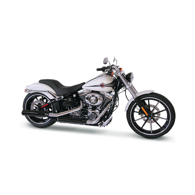 Tripper Fastback 2-Up One-Piece Seat 13 & 7 Inch Black For 13-17 Softail FXSB Breakout (NU)