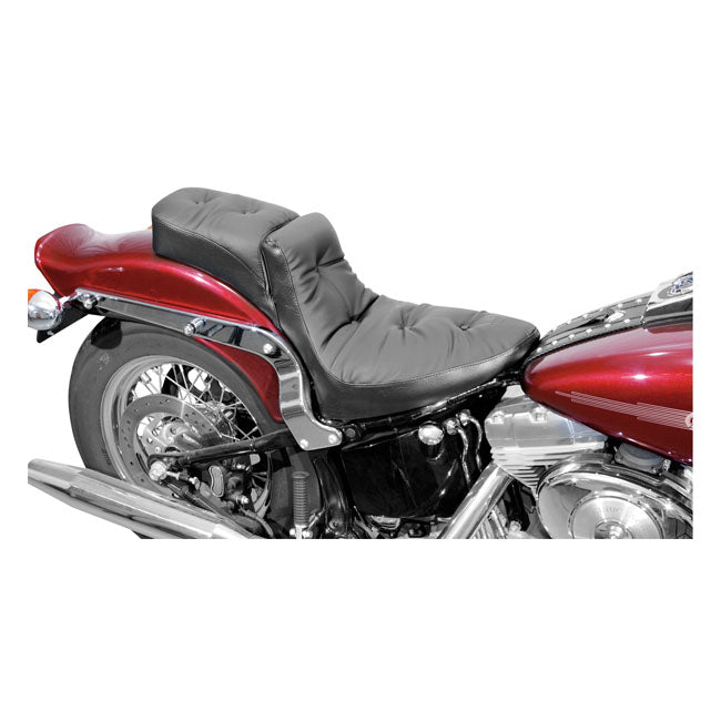 Regal Duke 2-Up Seat Black For 00-06 Softail With Up To 150 Stock Width Tires (NU)