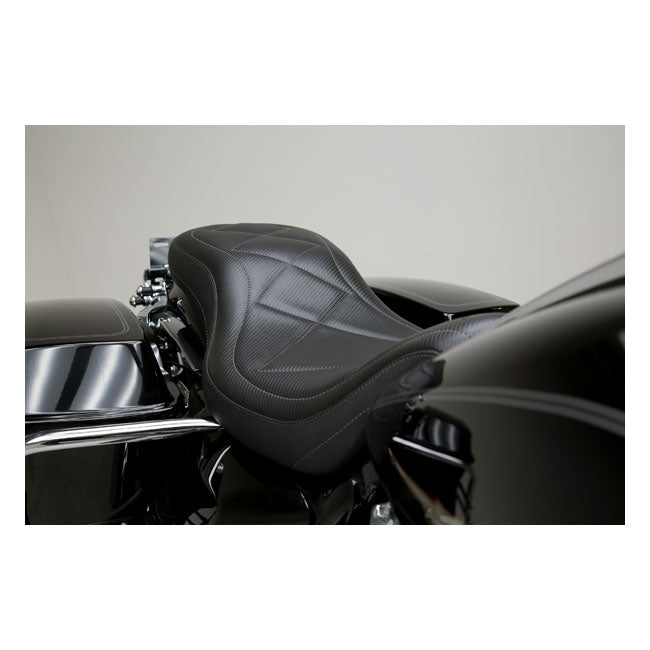 Super Tripper Seat Black Carbon Black For 08-21 Touring