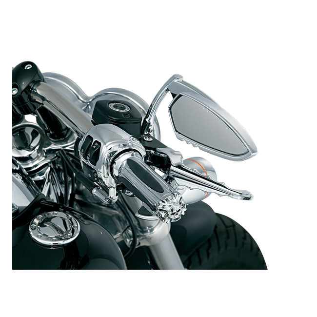 Zombie Grips Chrome For 81-21 H-D With Dual Throttle Cables