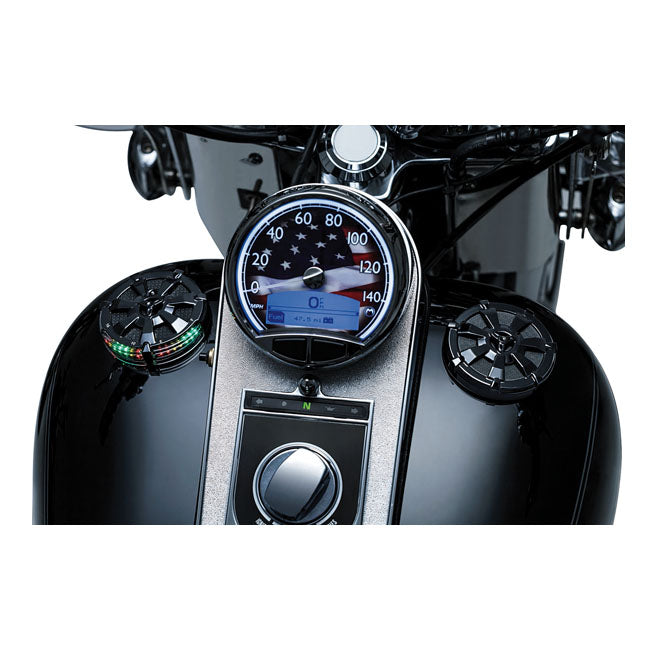 Alley LED Fuel & Battery Gauge Black