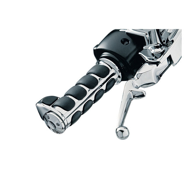 Premium ISO-Grips Chrome Accent Rings For 81-21 H-D With Dual Throttle Cables