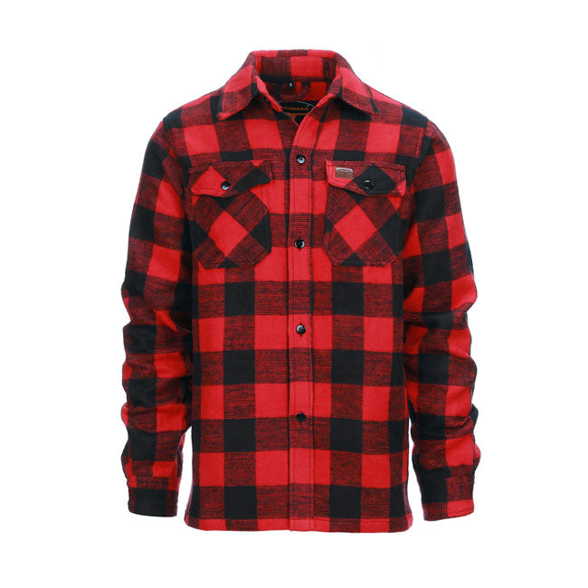 Motorcycle Storehouse Lumberjack Flannel Shirt Checkered Red / Black