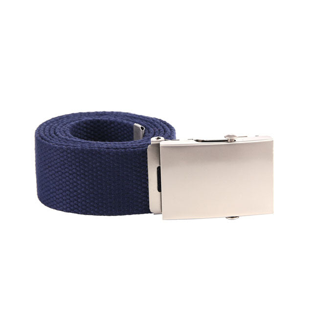 Motorcycle Storehouse Web Belt Blue