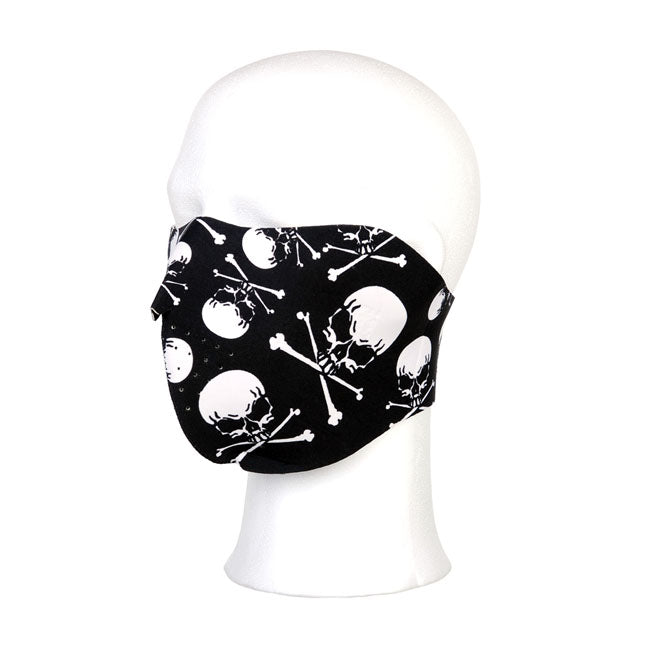 Motorcycle Storehouse Half Face Skull & Bones Face Mask