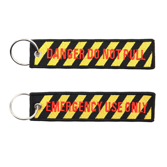 Motorcycle Storehouse Danger Do Not Pull Keychain