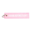 Motorcycle Storehouse Kiss Me Before Flight Keychain Pink