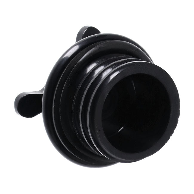 Gas Cap Nonvented Spinner Black Anodized Aluminium