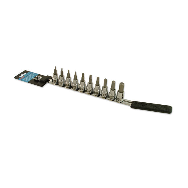 Hex Socket Bit Set 3/8 Inch Drive For Univ.