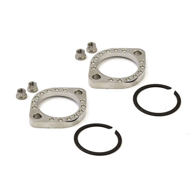 Stainless Steel Exhaust Flange Kit Black Flanged Hex Nut For 84-22 B.T.