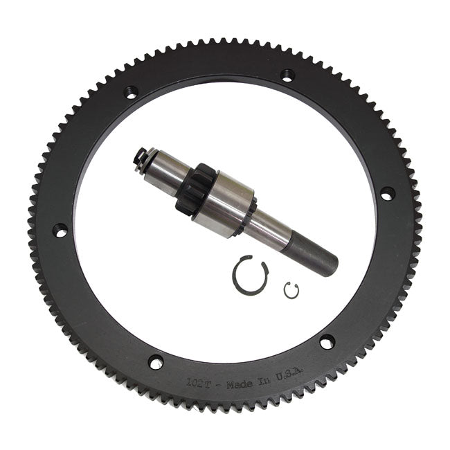 Starter Ring Gear & Jackshaft Kit - 84T For 98-06 B.T. NU EXCL. 2006 Dyna