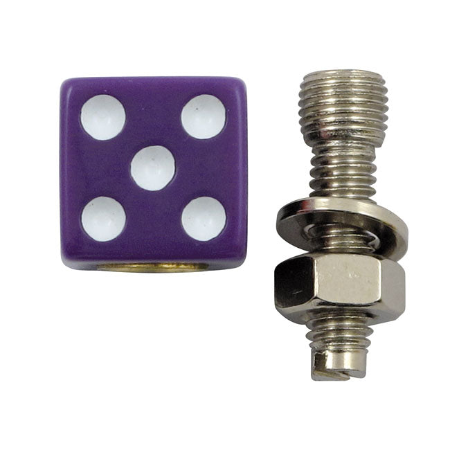 License Plate Mounts Dice Purple