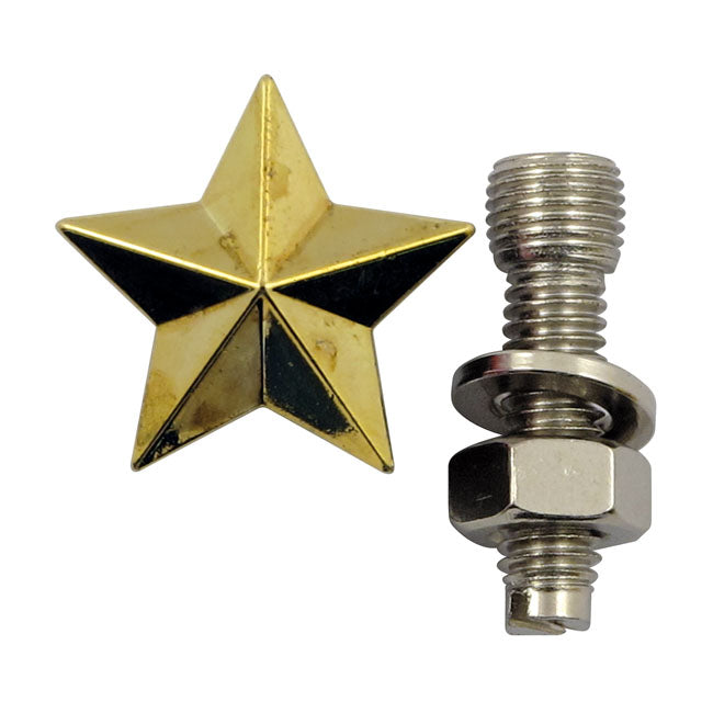 License Plate Mounts Star Gold