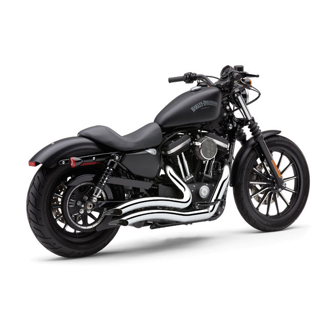 Speedster Short Swept Exhaust Chrome For 14-22 XL Sportster