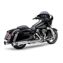 Independant Dual Head Pipes With Power Port Chrome For 17-22 Touring