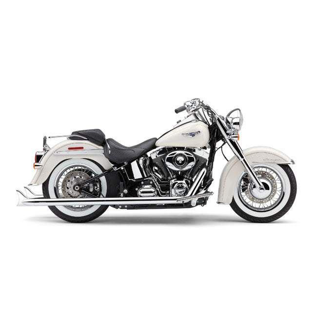 Bad Hombre Duals Exhaust With Fishtail Tips For 12-17 Softail Excl. 13-17 FXSB Breakout