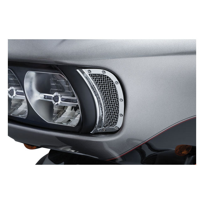 Mesh Headlamp Vent Accents Chrome