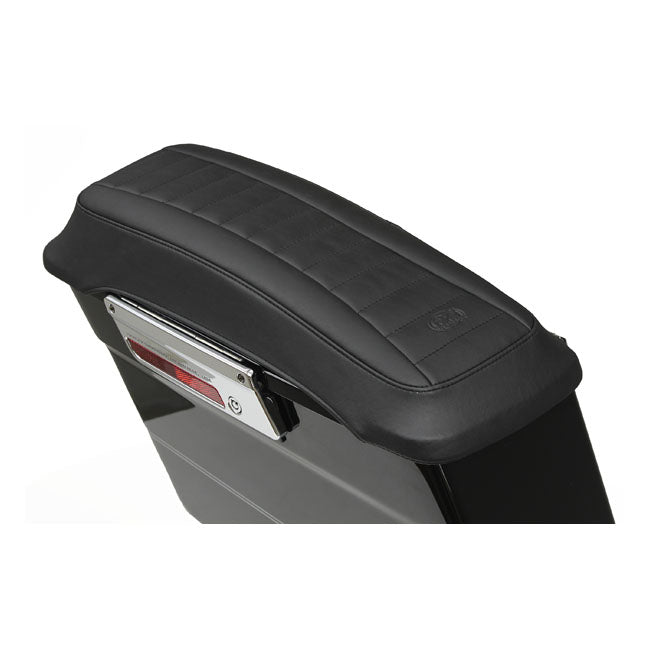 Mustang Saddlebag Lid Covers Black Deluxe For 93-13 FLT / Touring (NU)