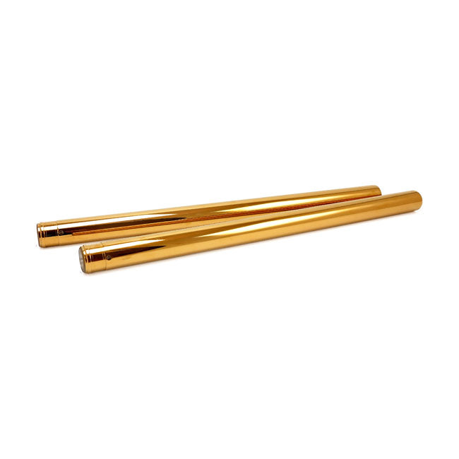 Titanium Nitride Coated 39 MM Fork Tubes Gold - 24-1/4 Inch OAL