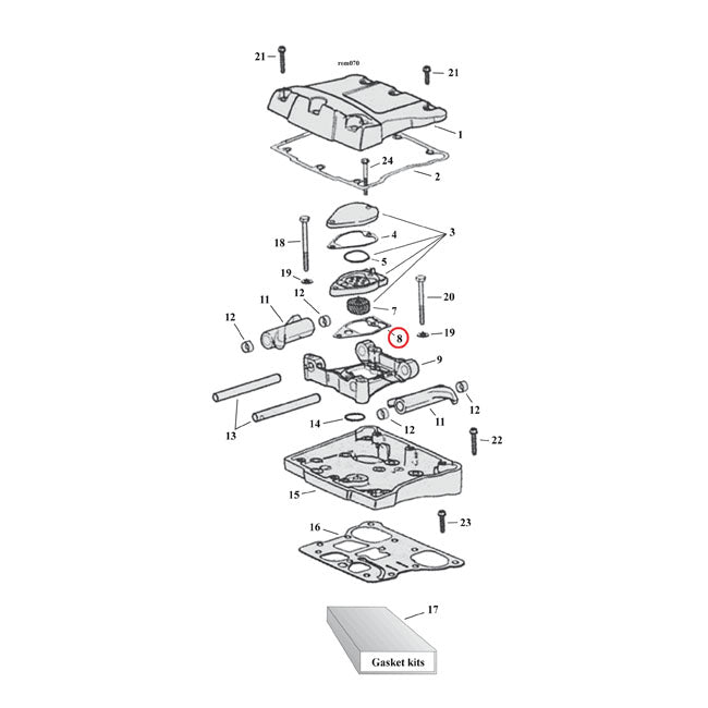 Gasket Breather Baffle For 11-17 Twin Cam NU