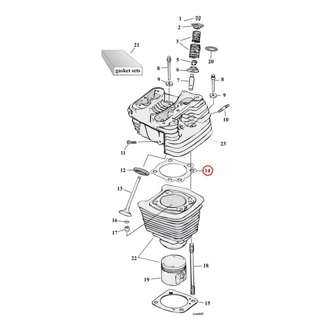 Cylinder Head 3.5 Inch Bore .060 Inch MLS Gasket Set For 84-99 NU B.T. Excl. TC