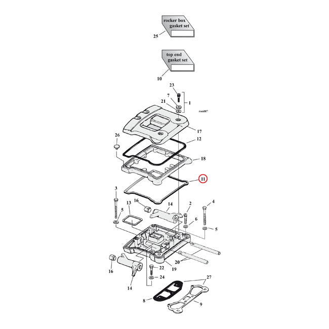 Lower Rocker Cover Gasket Cork For 84-91 B.T.NU