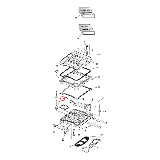 Middle Rocker Cover Gaskets Cork For 84-99 Evo B.T.