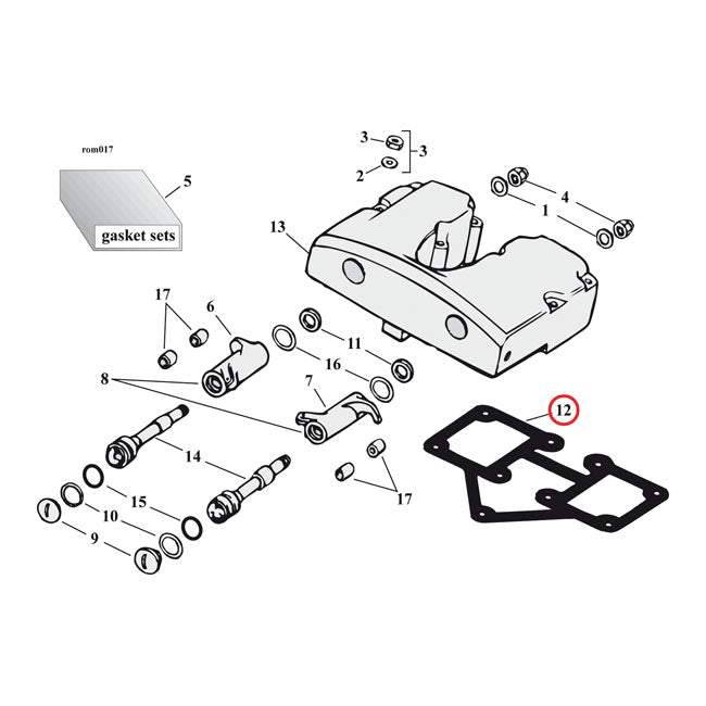 Rocker Cover Gaskets 031 Inch Fiber For 66-84 Shovelhead NU