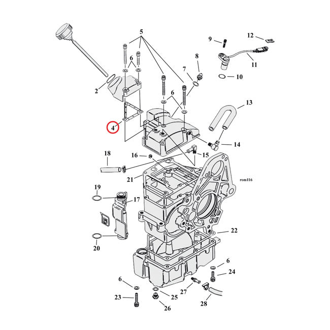 Gasket Transmission Oil Spout (Filler) Fiber For 91-98 Dyna NU